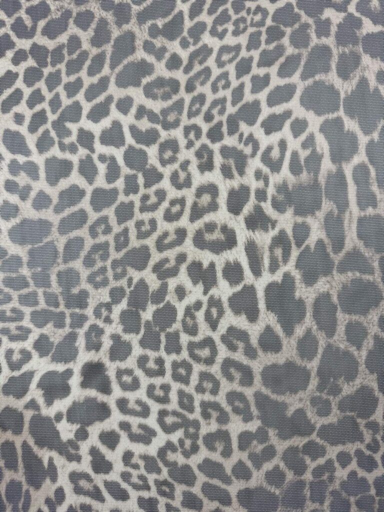 Sheer leopard tulle fabric