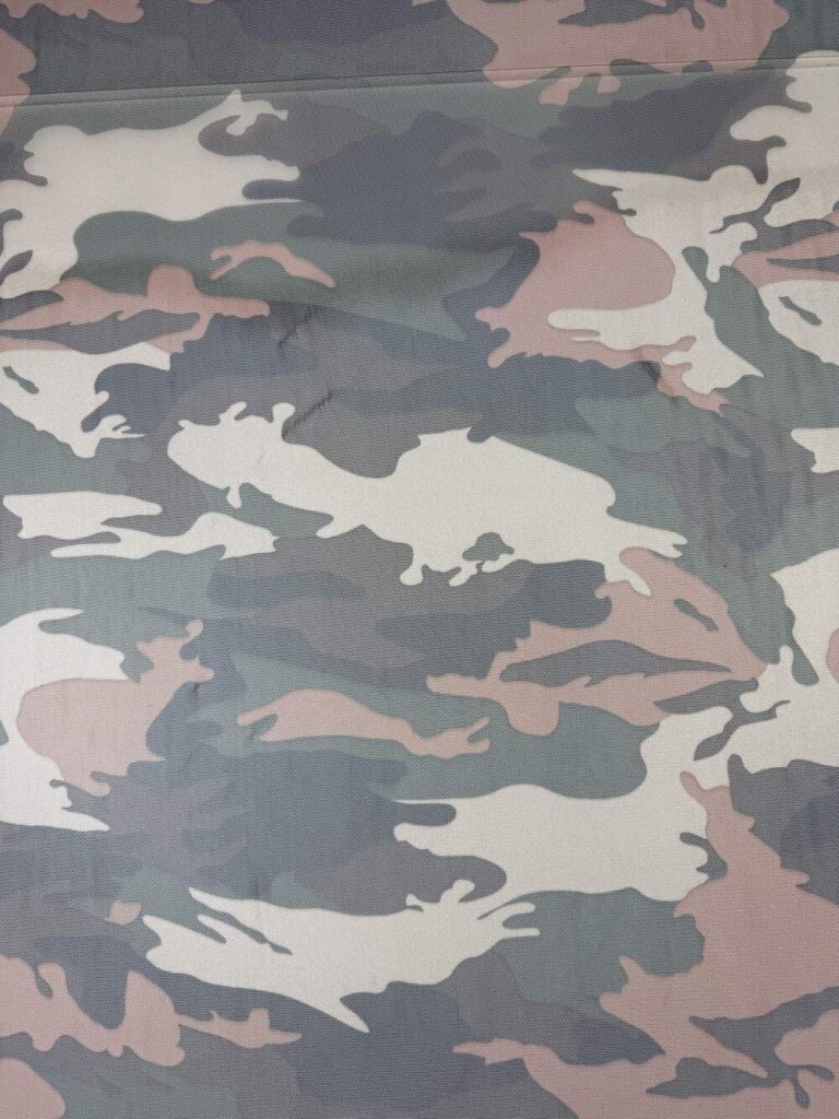 Camouflage print polyester tulle