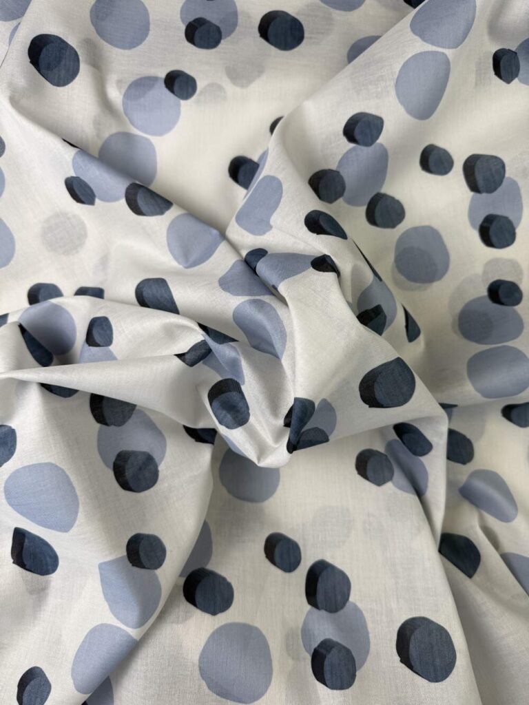 Shadow Dot Print fabric 1 mille bolle blu